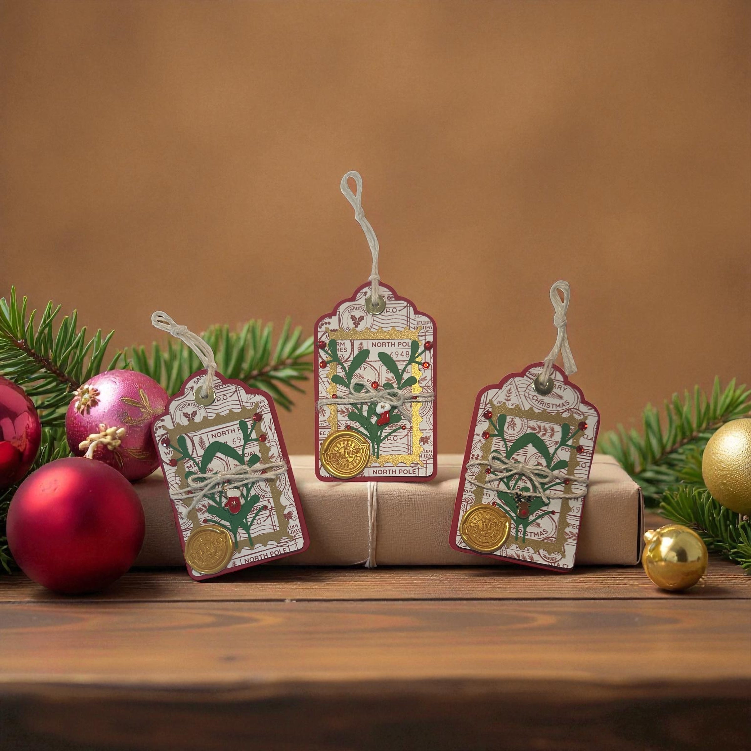 Express Delivery Gift Tag with Holiday Charms