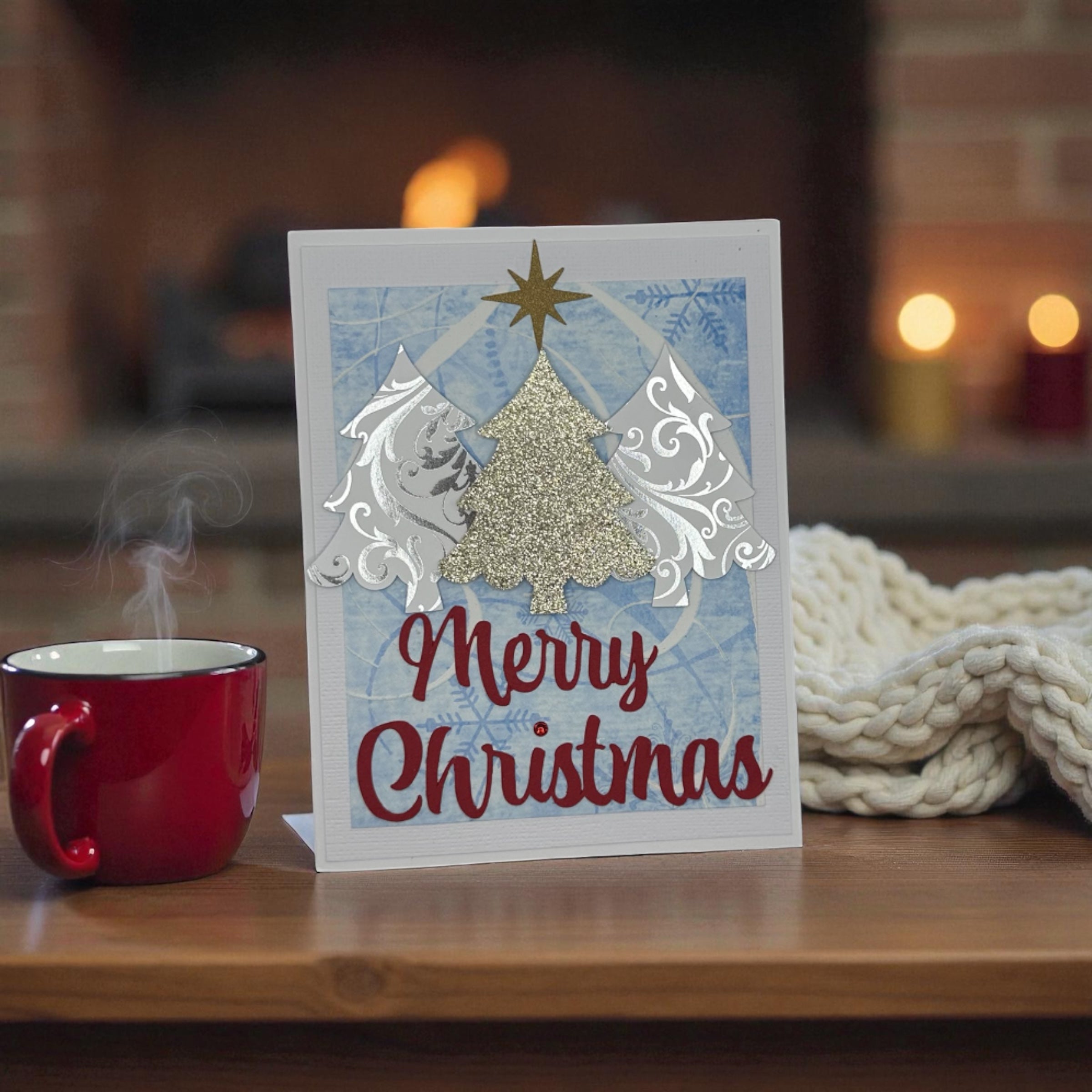 Golden Christmas Greeting Cards