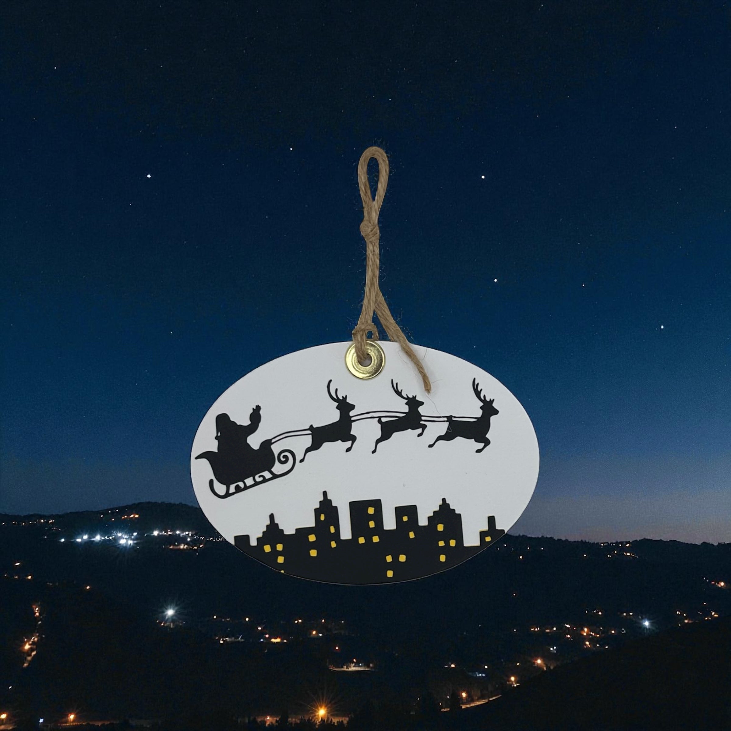 City Lights Christmas Gift Tag