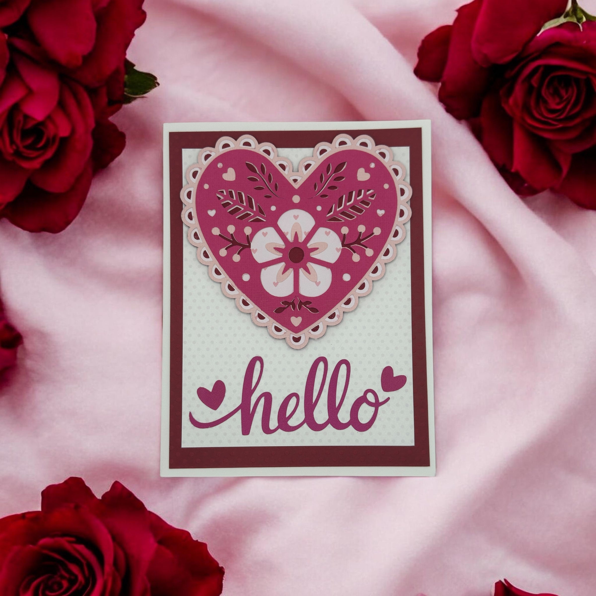 Layered Hello heart