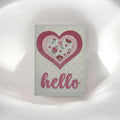 Hello Hearts Handmade Greeting Card – Layered Heart Hello Card