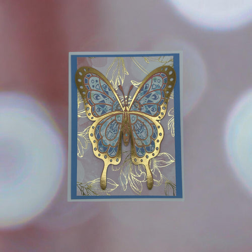 Butterfly Design Handmade Greeting Card – Layered Butterfly Card