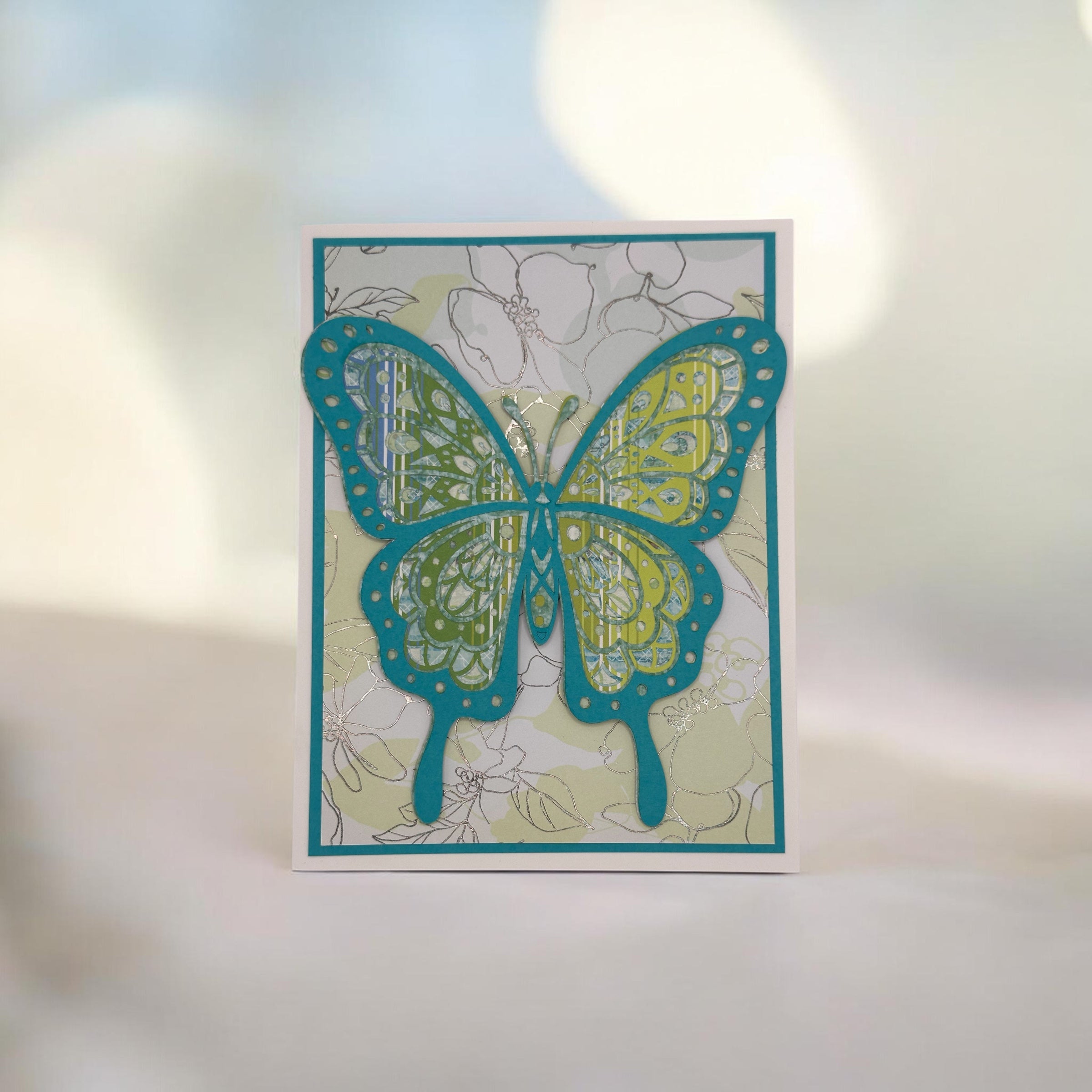 Butterfly Design Handmade Greeting Card – Layered Butterfly Card