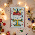 Small Birthday Cake Handmade Greeting Card (4 x 5.5 in)