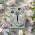 Butterfly Dreams in Blue 4' by 5.5' Handmade Greeting Card