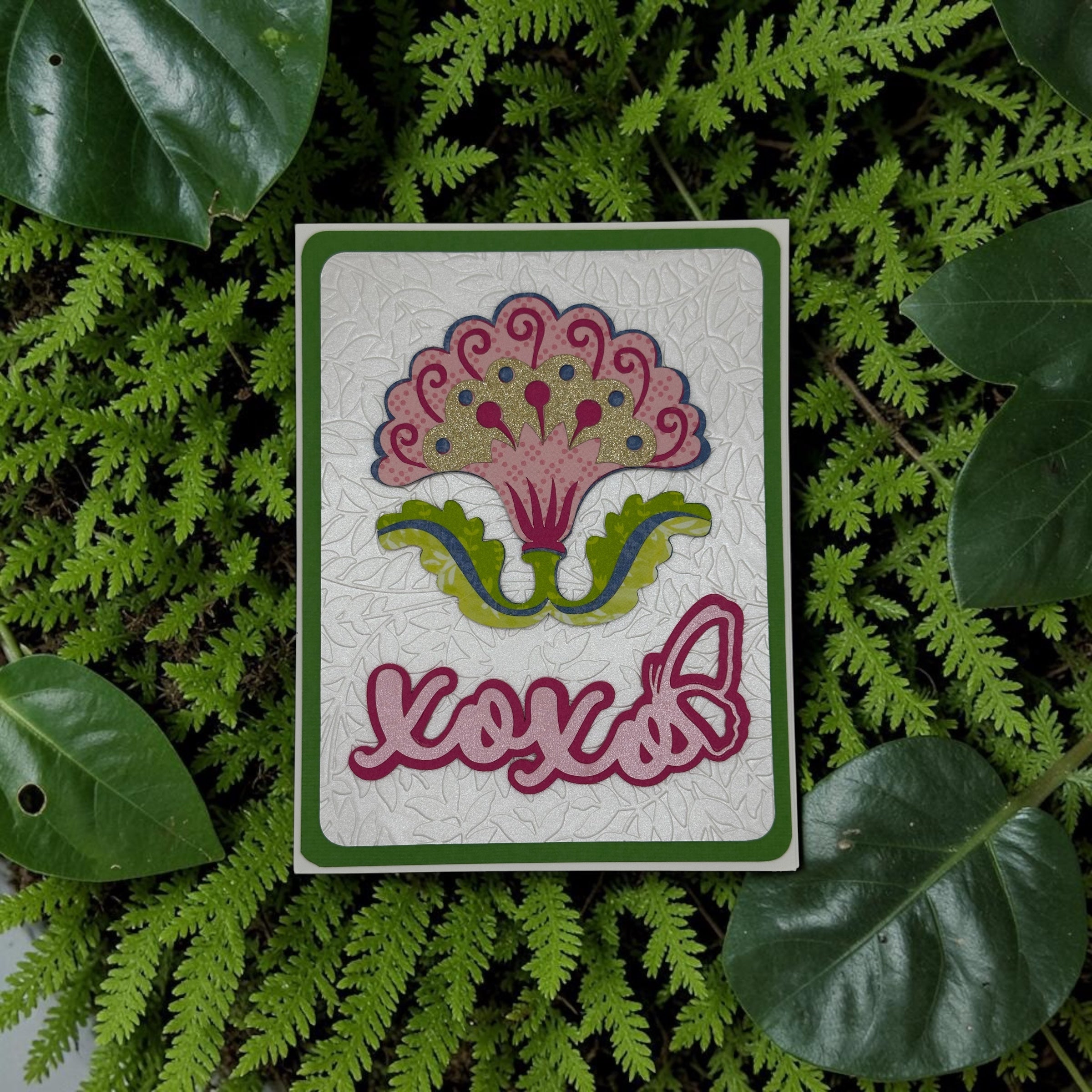 Love in Bloom 5" by 6.5" Handmade Greeting Card