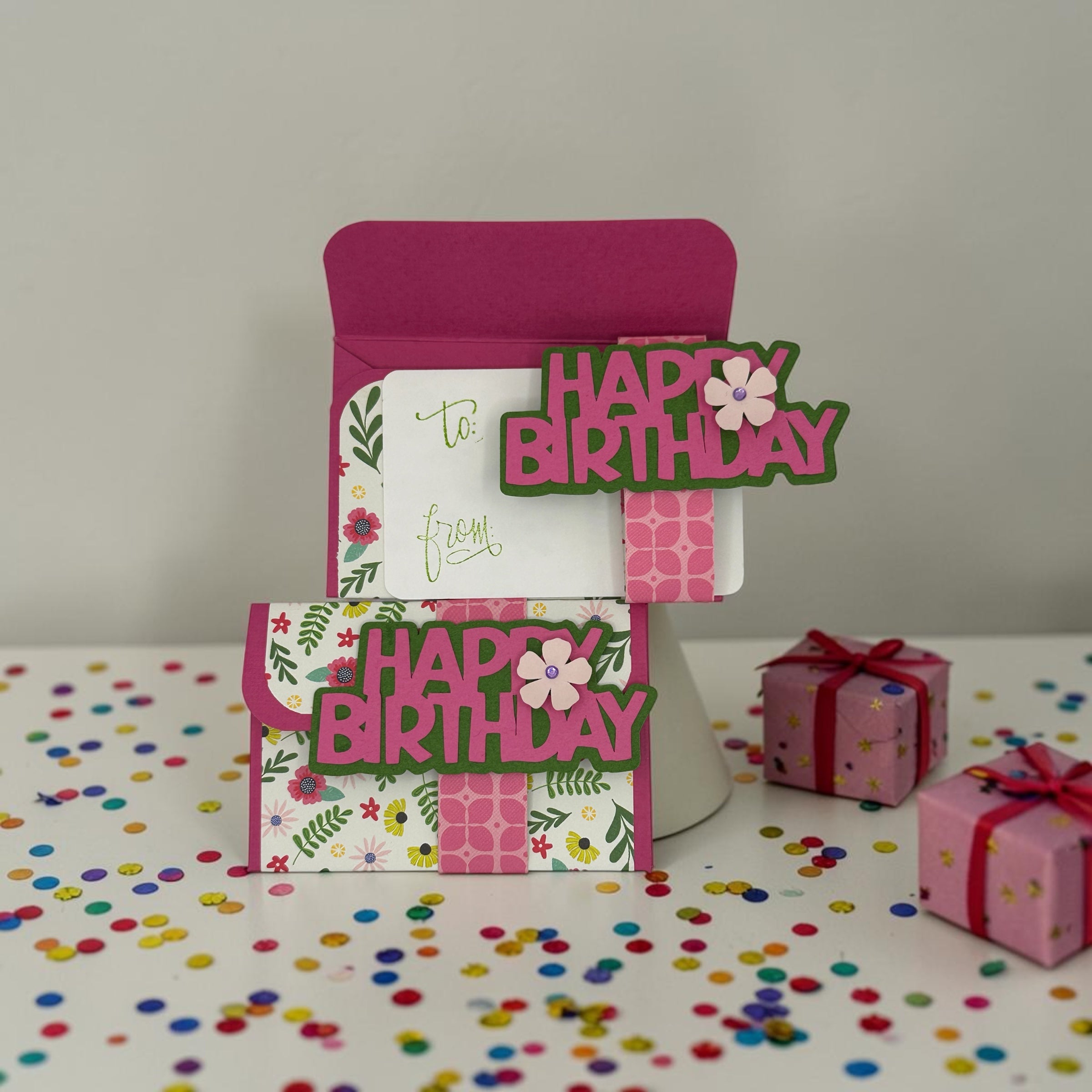 Happy Birthday Purse Style Giftcard Holder
